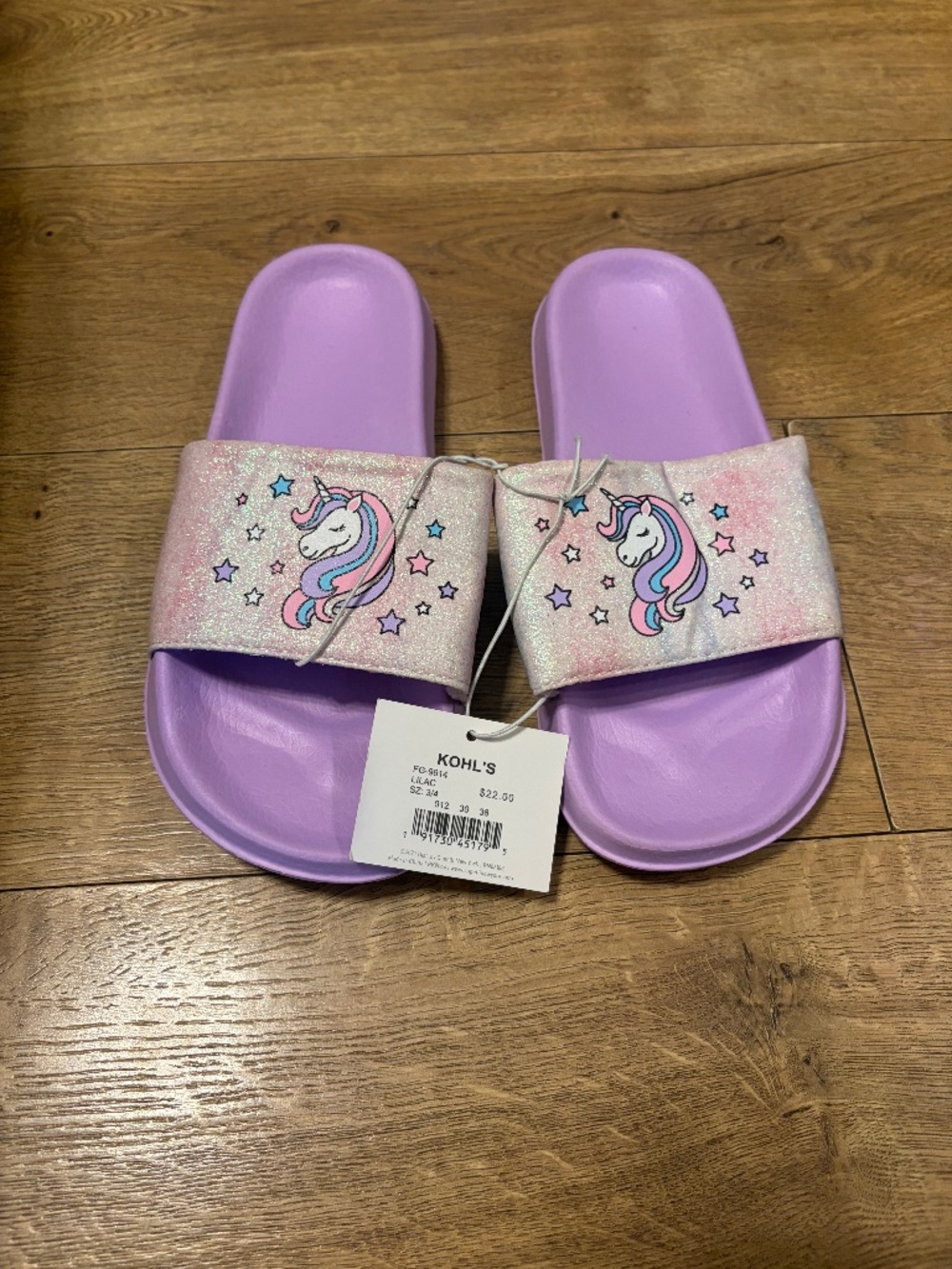 girls Unicorn slides size 3-4 brand new